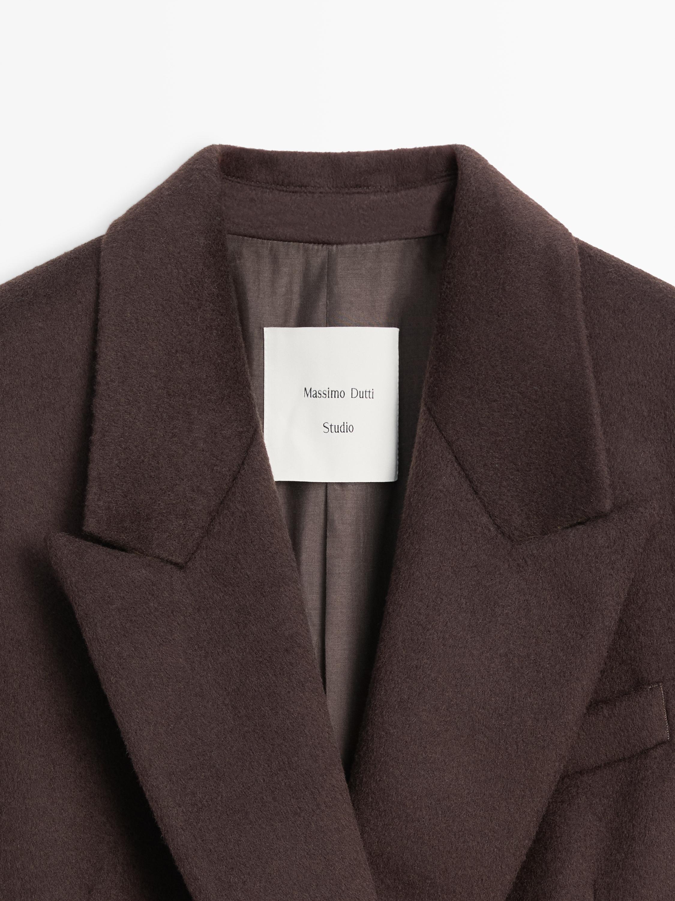 100% wool double-breasted coat - STUDIO